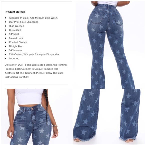Highwaist Flare Star Jeans🔥Host Pick🔥🔥💋 - Picture 9 of 16